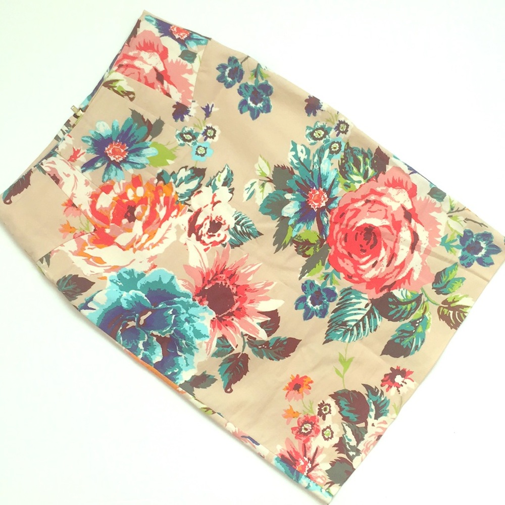 Gorgeous High Waist Floral Pencil Skirt Size 2/4